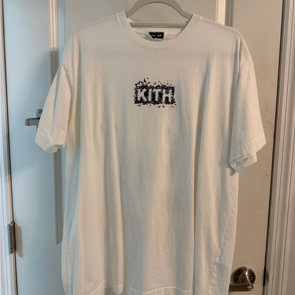 Kith White Tee With Black Logo Patch - image 1